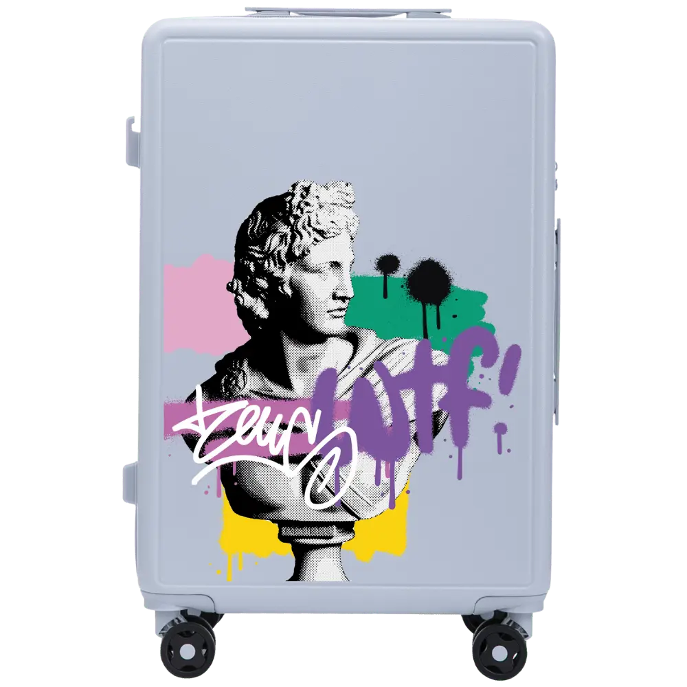 Walizka średnia Wings ABS+ 24" Customized PASTEL BLUE ZEUS customized