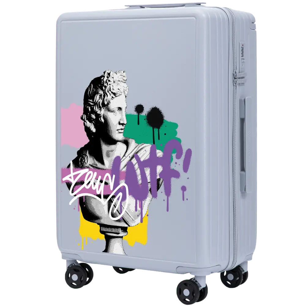 Walizka średnia Wings ABS+ 24" Customized PASTEL BLUE ZEUS customized