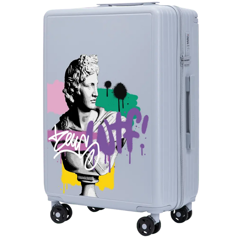 Medium Wings ABS+ Suitcase 24" Customized PASTEL BLUE ZEUS