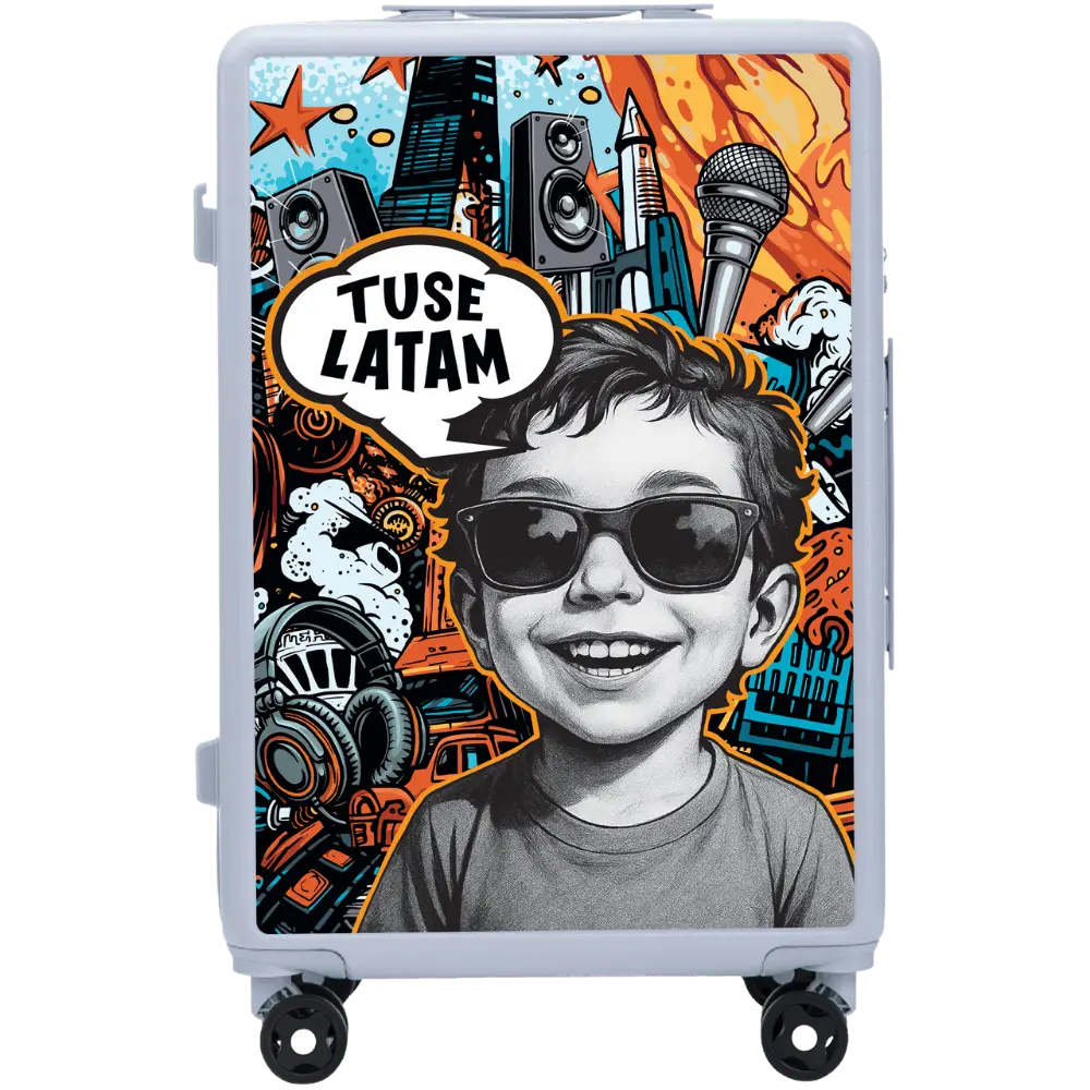 Walizka średnia Wings x TUSE Customized 24" BOY PASTEL BLUE customized