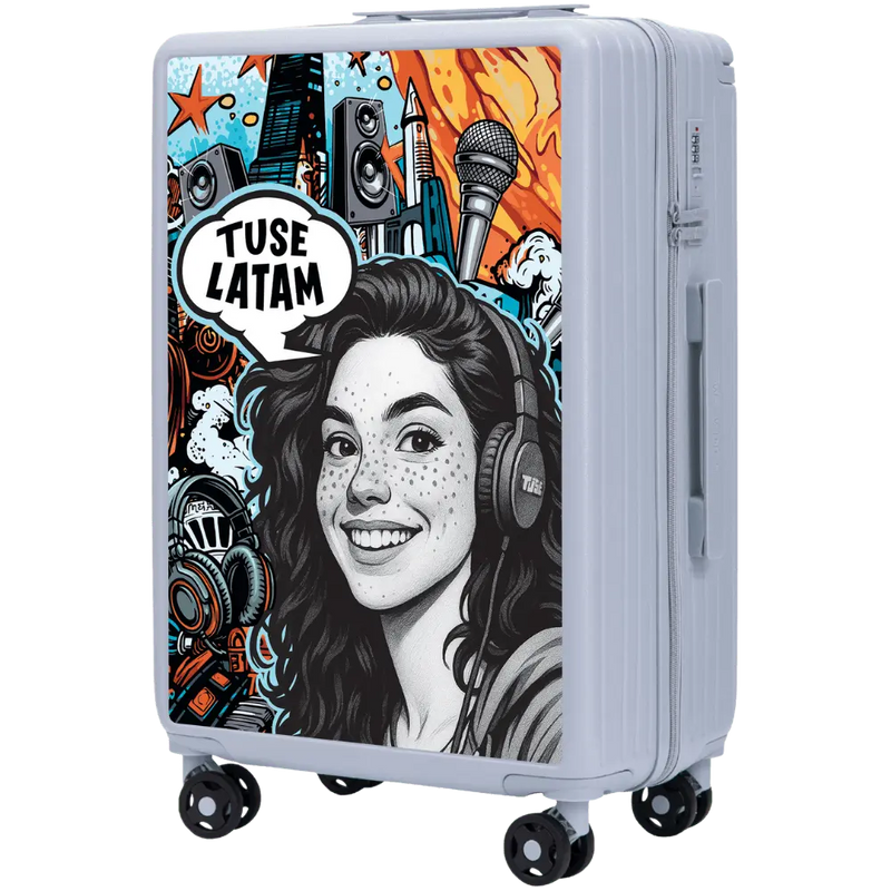 Medium Wings x TUSE Suitcase Customized 24" GIRL PASTEL BLUE