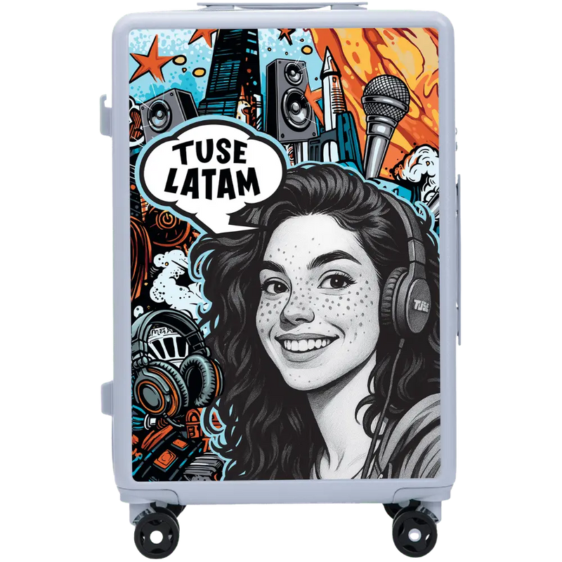 Medium Wings x TUSE Suitcase Customized 24" GIRL PASTEL BLUE