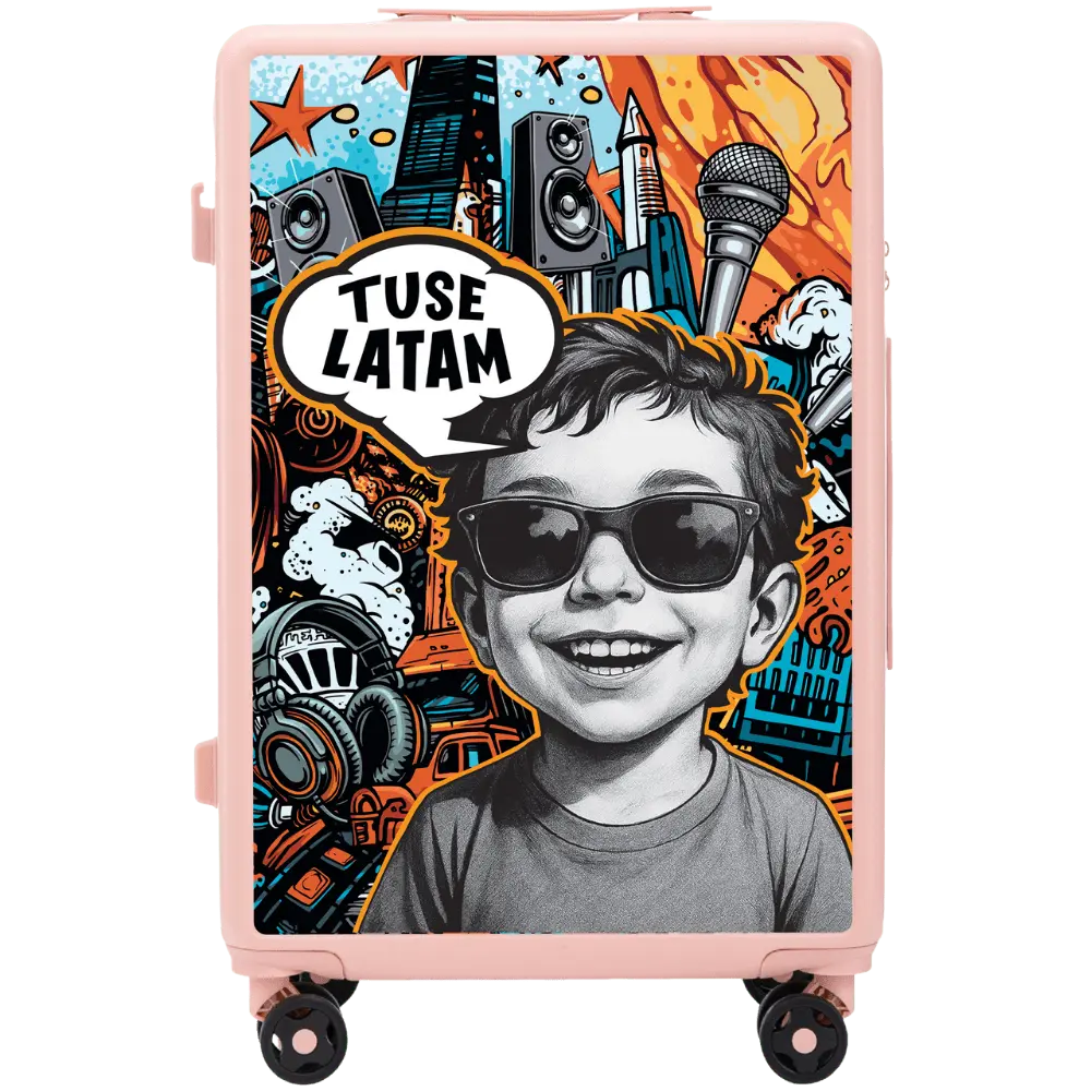 Walizka średnia Wings x TUSE Customized 24" BOY SOFT PINK customized