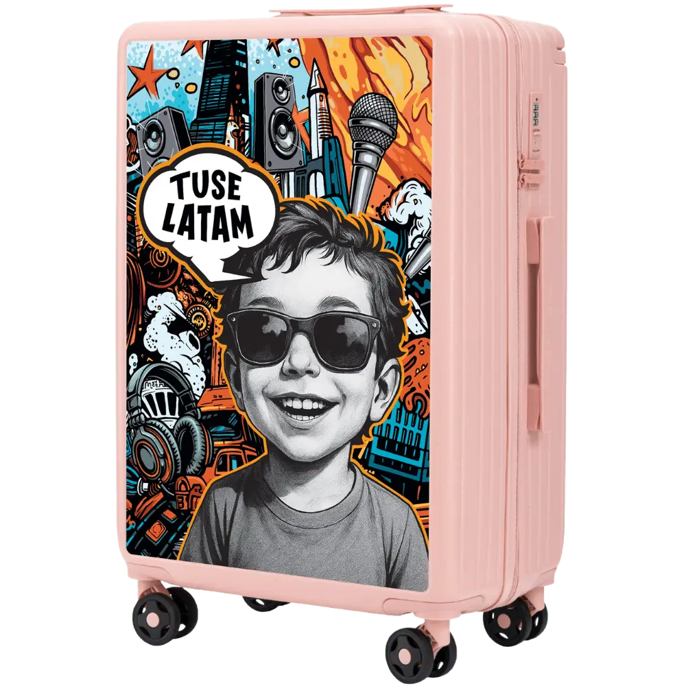 Walizka średnia Wings x TUSE Customized 24" BOY SOFT PINK customized