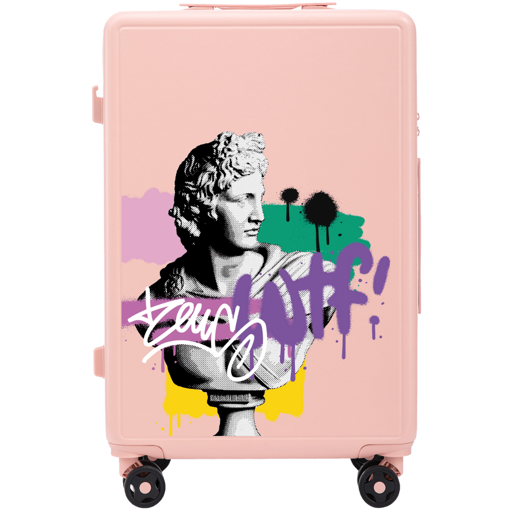 Walizka średnia Wings ABS+ 24" Customized SOFT PINK ZEUS customized