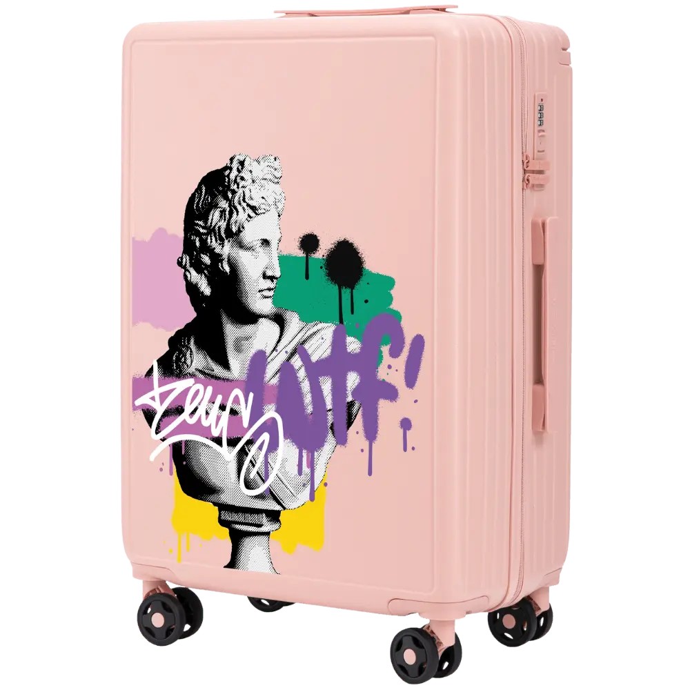 Walizka średnia Wings ABS+ 24" Customized SOFT PINK ZEUS customized