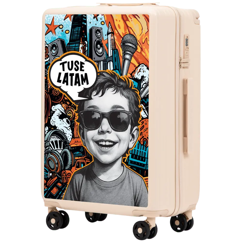 Walizka średnia Wings x TUSE Customized 24" BOY DIRTY WHITE customized