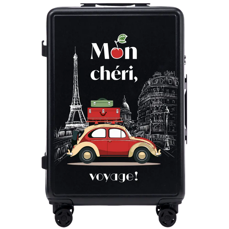 Medium Wings ABS+ Suitcase 24" Customized BLACK MON CHERI