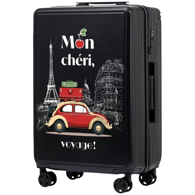 Medium Wings ABS+ Suitcase 24" Customized BLACK MON CHERI