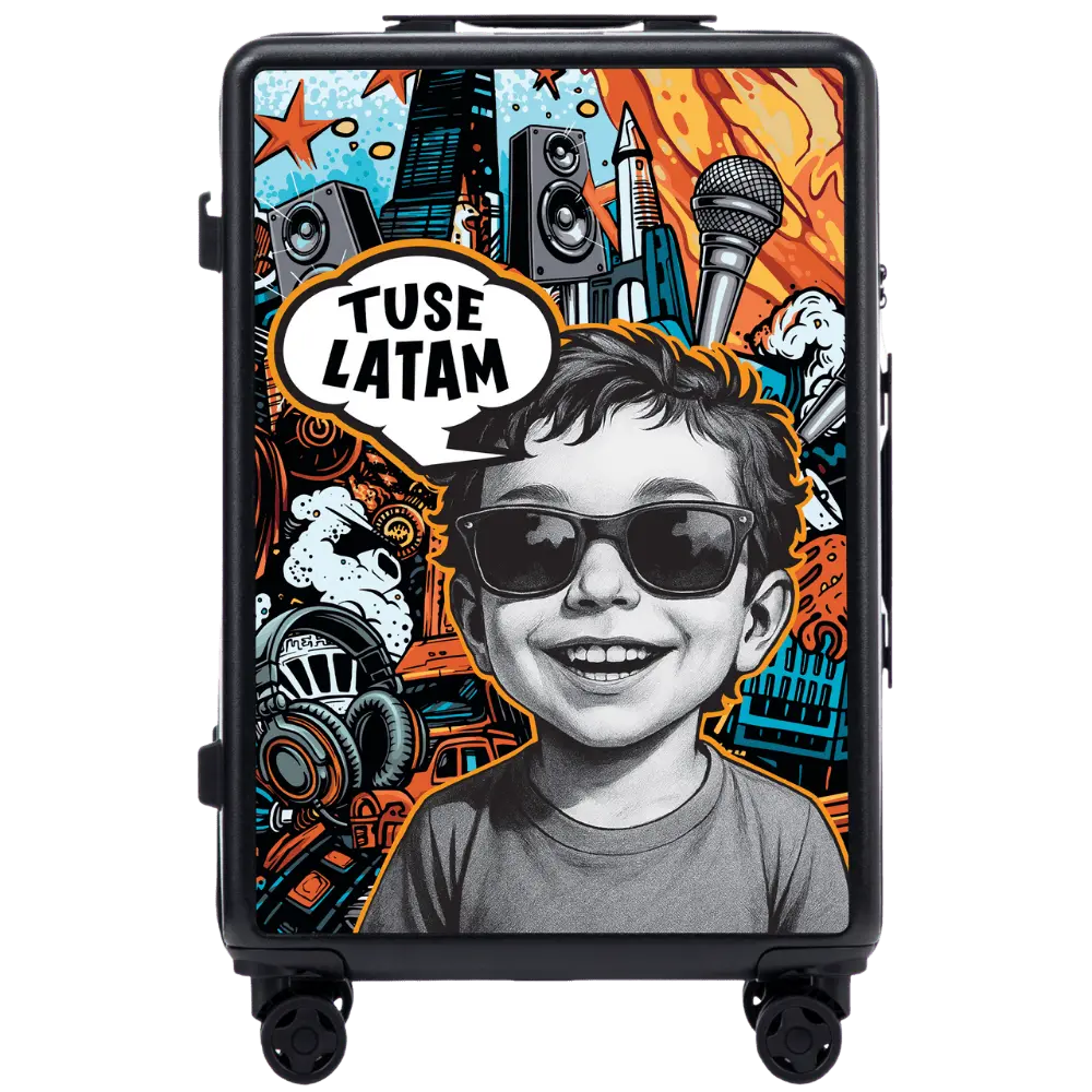 Walizka średnia Wings x TUSE Customized 24" BOY BLACK customized
