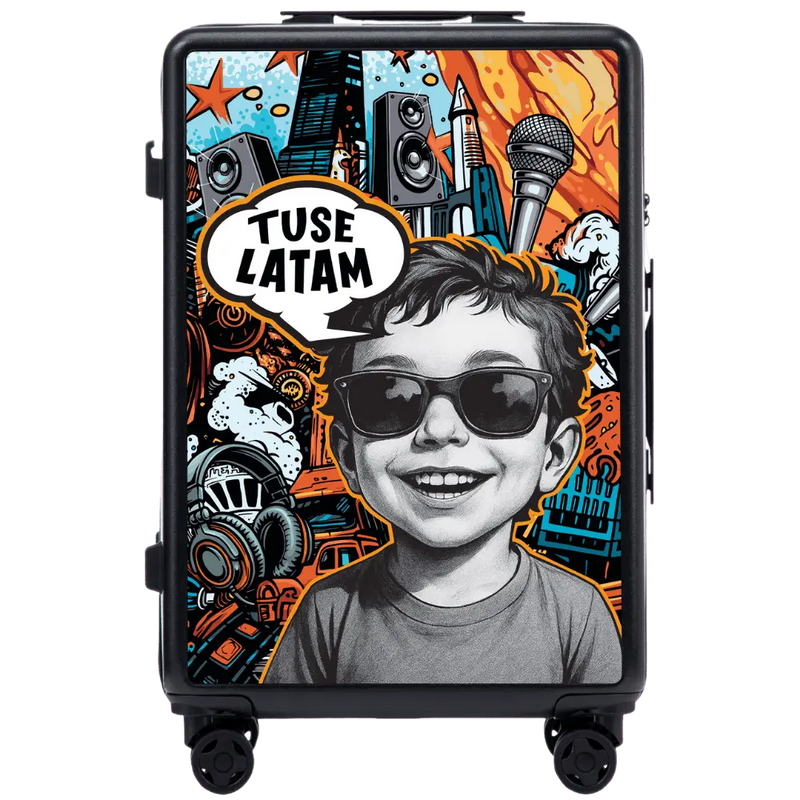 Medium Wings x TUSE Suitcase Customized 24" BOY BLACK