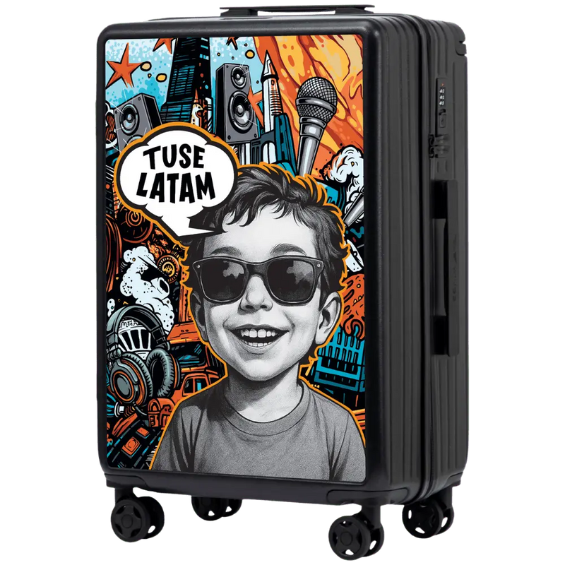 Medium Wings x TUSE Suitcase Customized 24" BOY BLACK