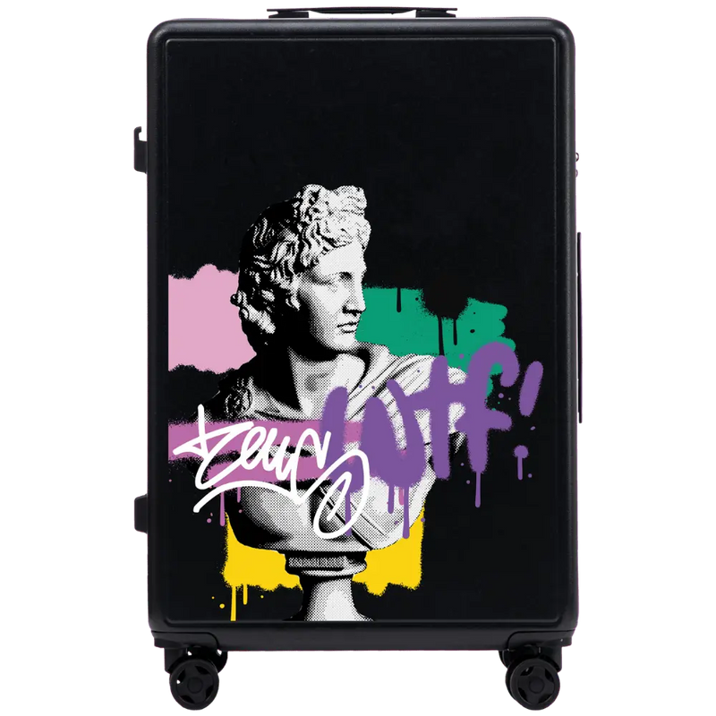 Large Wings ABS+ Suitcase 28" Customized BLACK ZEUS