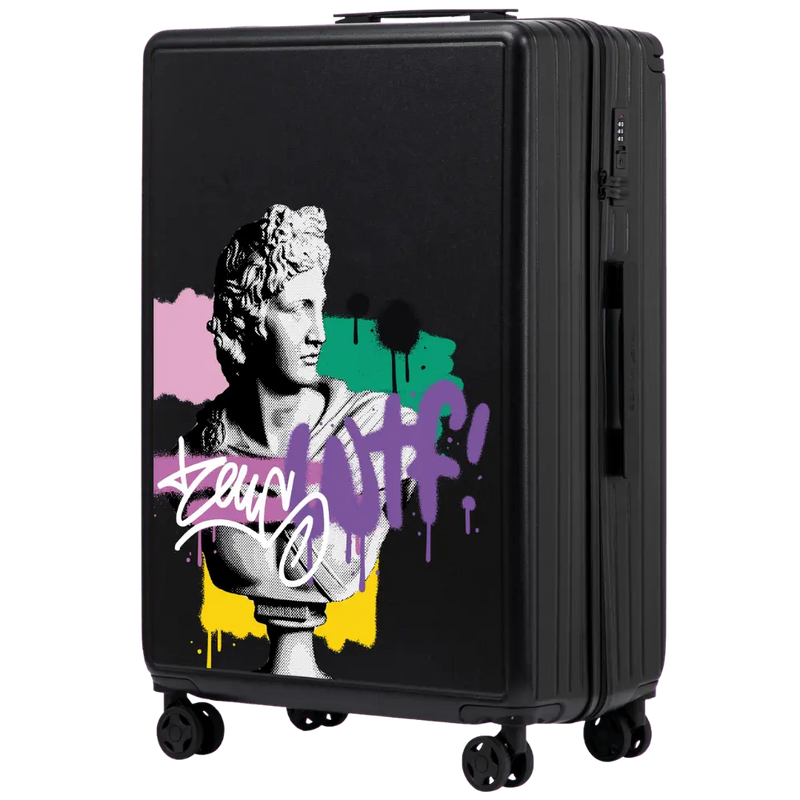 Large Wings ABS+ Suitcase 28" Customized BLACK ZEUS