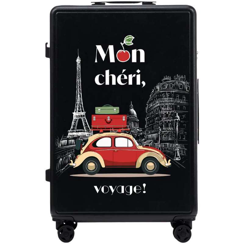 Large Wings ABS+ Suitcase 28" Customized BLACK MON CHERI