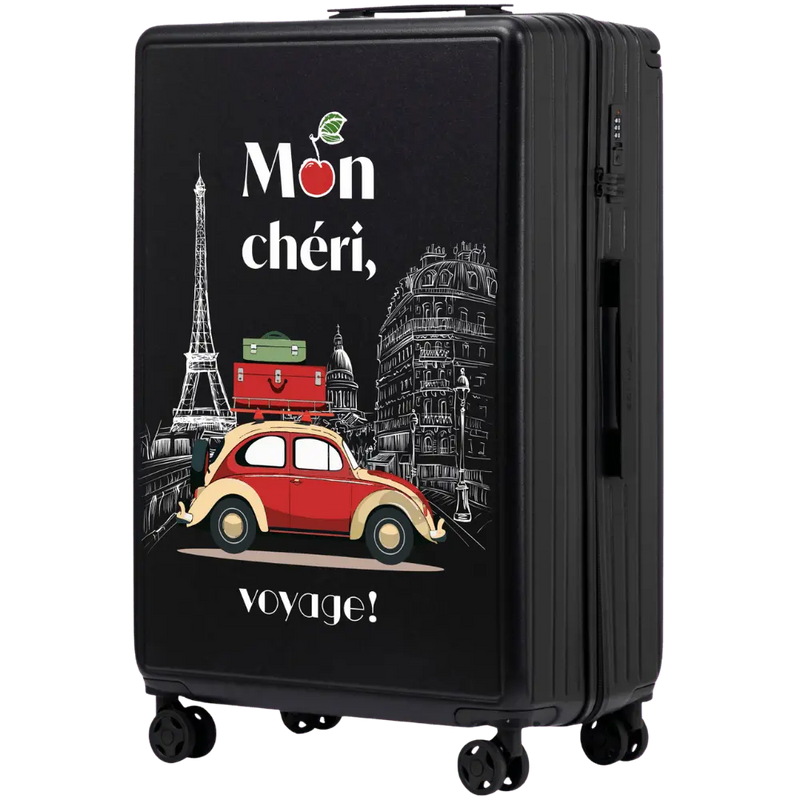 Large Wings ABS+ Suitcase 28" Customized BLACK MON CHERI