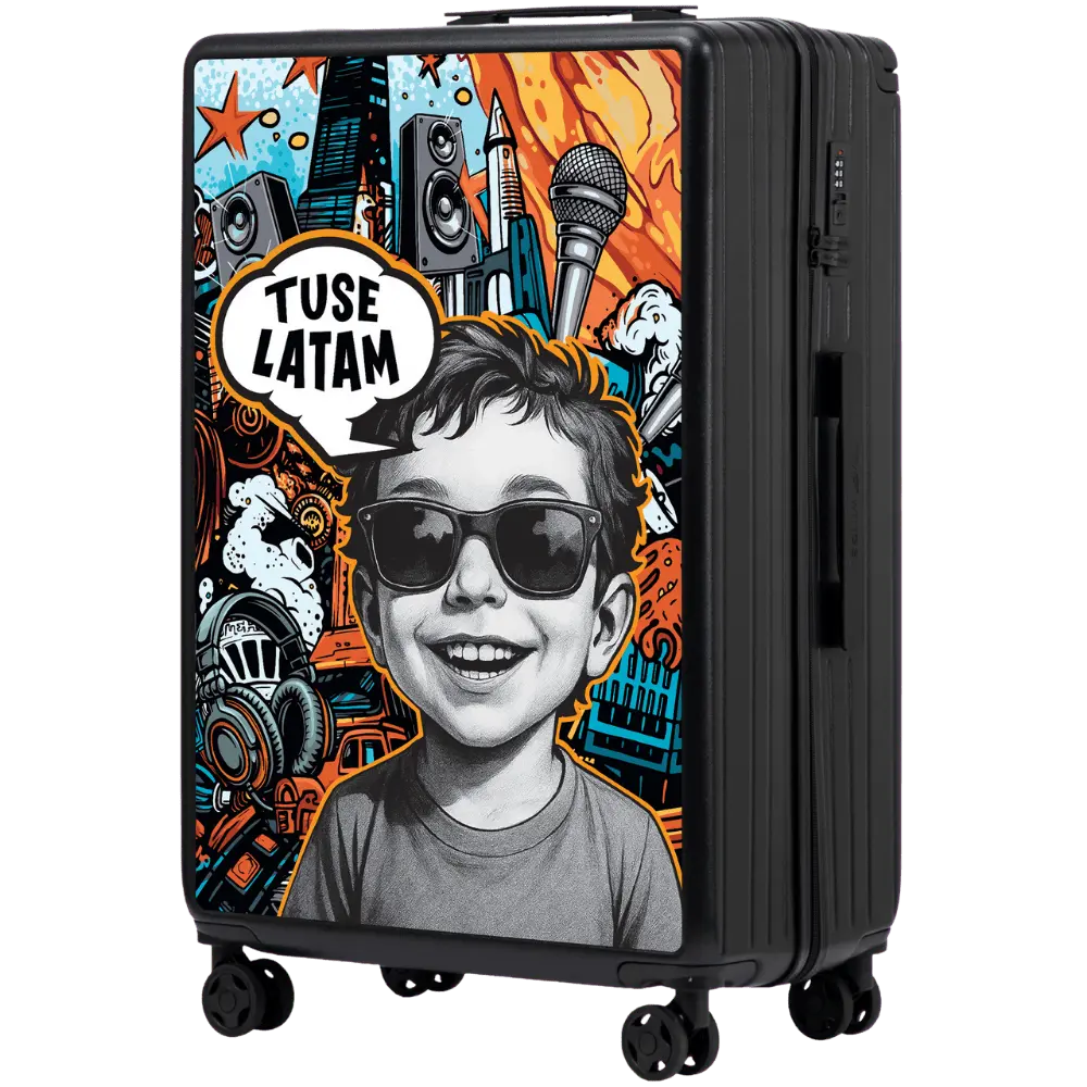 Walizka kabinowa Wings x TUSE Customized 28" BOY BLACK customized