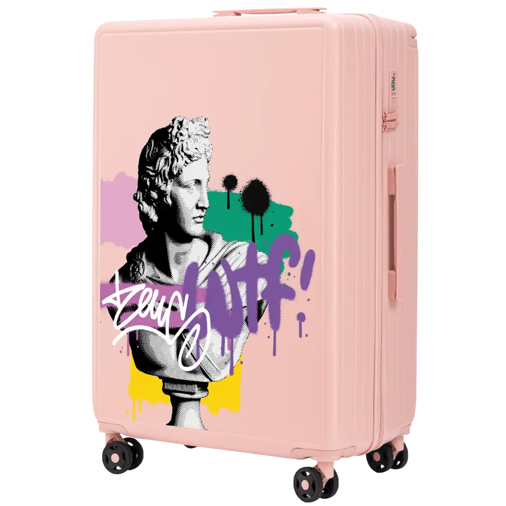 Walizka duża Wings ABS+ 28" Customized SOFT PINK ZEUS customized