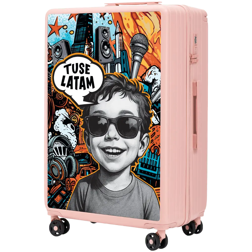 Walizka kabinowa Wings x TUSE Customized 28" BOY SOFT PINK customized