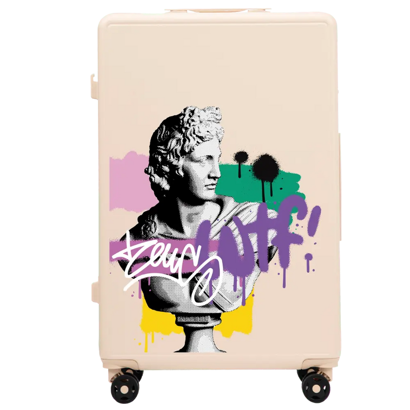Large Wings ABS+ Suitcase 28" Customized DIRTY WHITE ZEUS