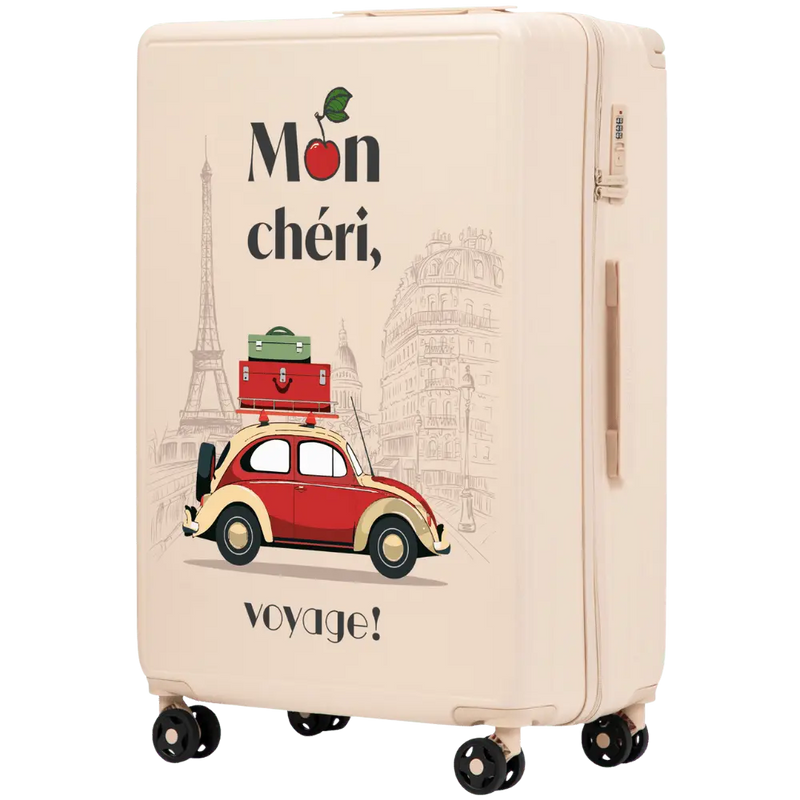 Large Wings ABS+ Suitcase 28" Customized DIRTY WHITE MON CHERI