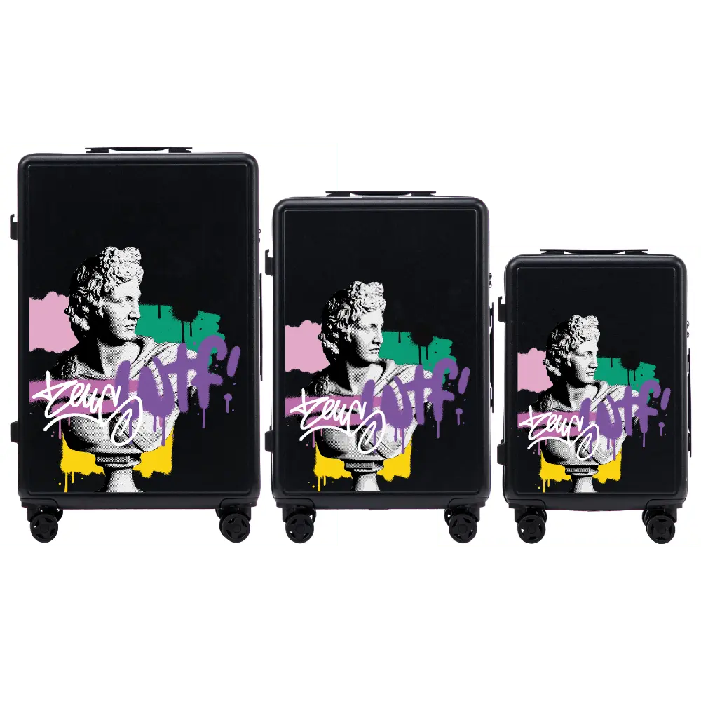 Komplet 3 WALIZEK Wings ABS+ Customized BLACK ZEUS customized