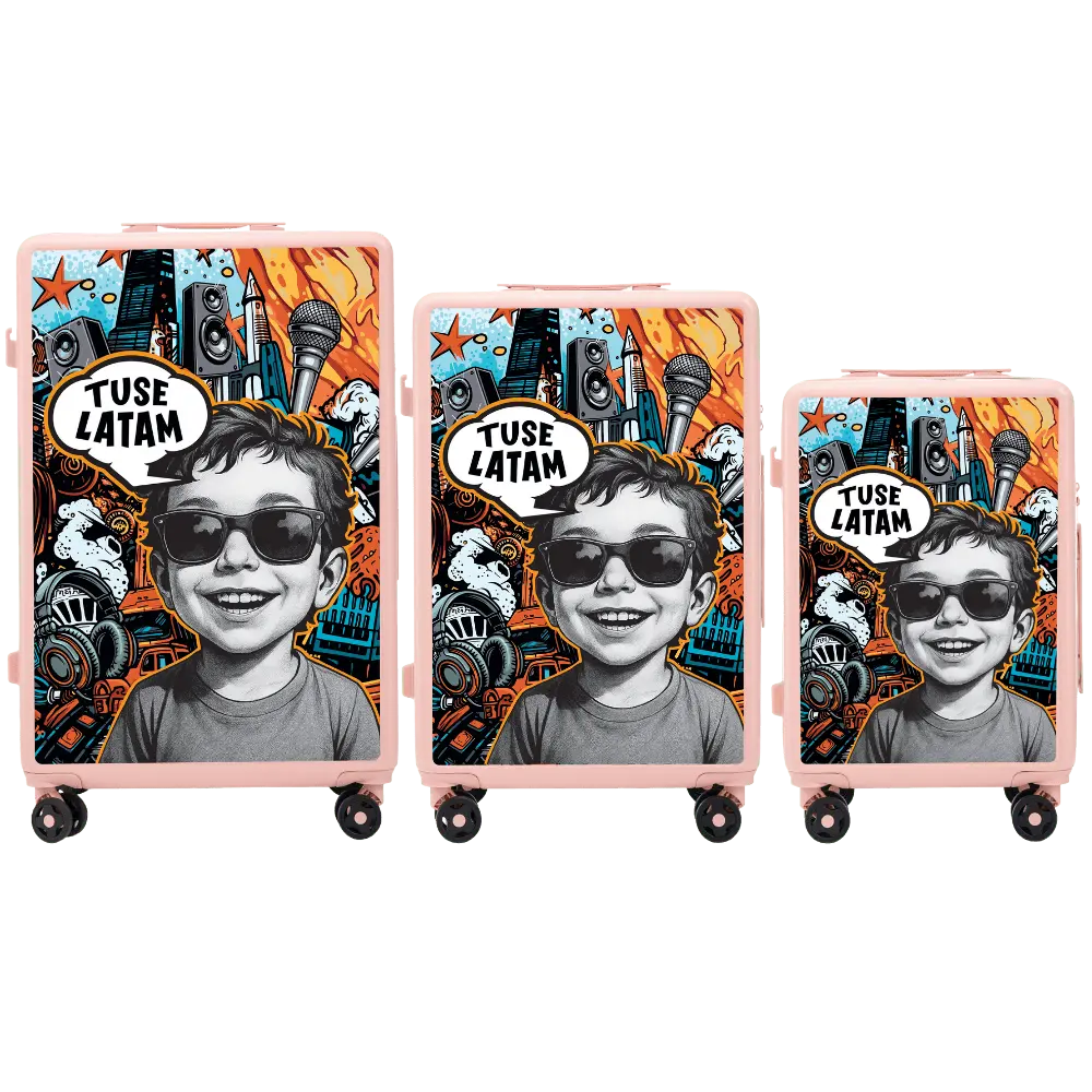 Komplet 3 WALIZEK Wings x TUSE Customized BOY DIRTY WHITE customized