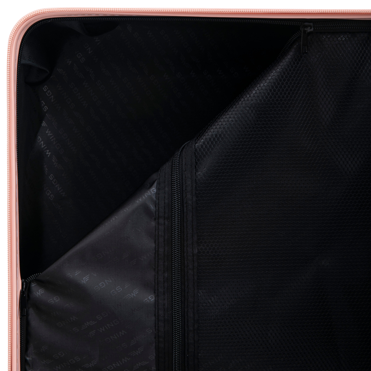 Set 3 valize Wings ABS+ personalizate ROZ DESCHIS MON CHERI