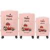Set 3 valize Wings ABS+ personalizate ROZ DESCHIS MON CHERI