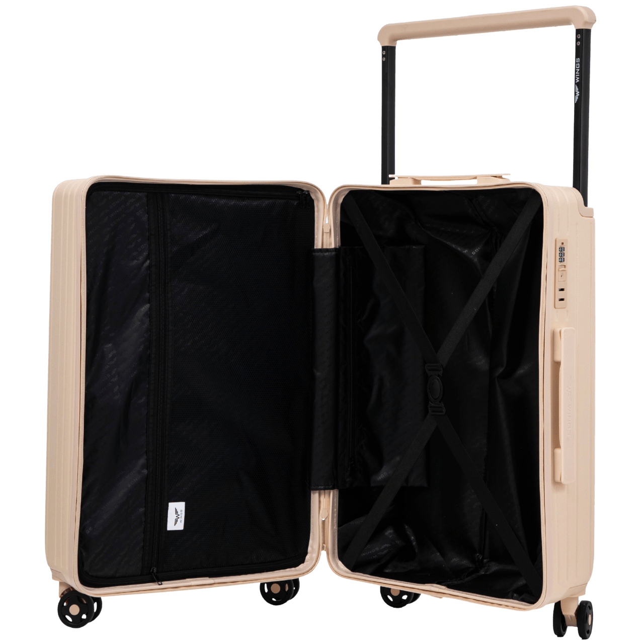 Komplet 3 WALIZEK Wings ABS+ Customized DIRTY WHITE MON CHERI customized