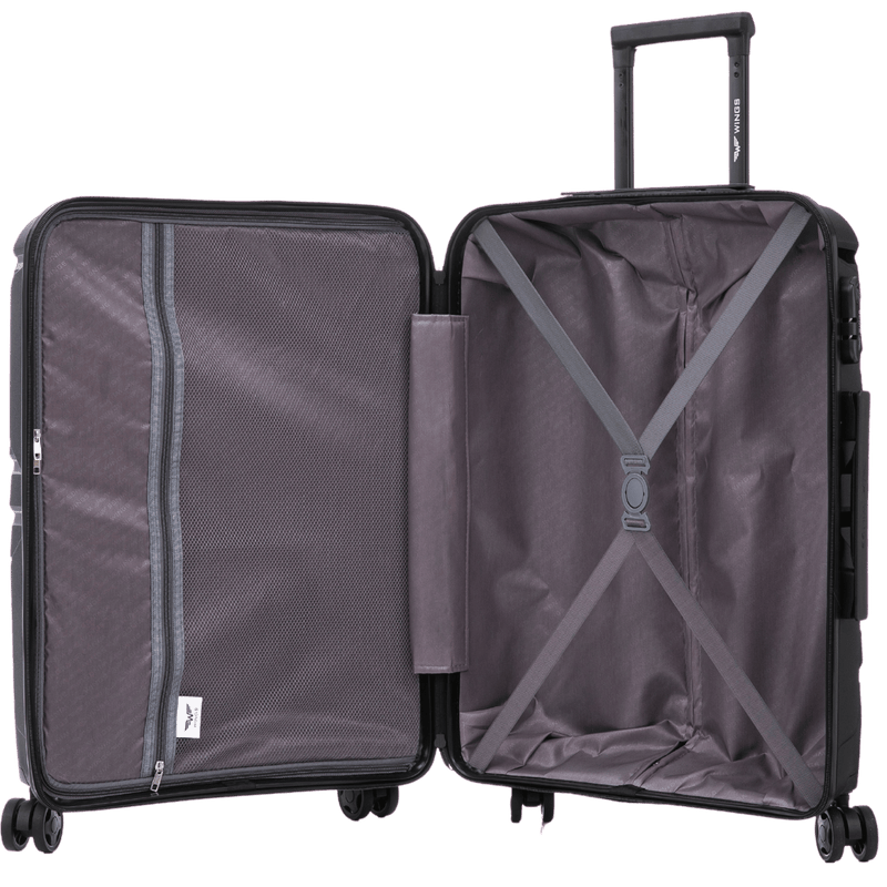 Nagy bőrönd Wings PHOENIX 2.0 polipropilén 28" FEKETE