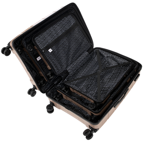 Комплект 3 куфара Wings HAWFINCH 3.0 полипропилен ШАМПАНСКО