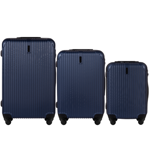 SET OF 3 SUITCASES WINGS EGRET 2.0 DARK BLUE