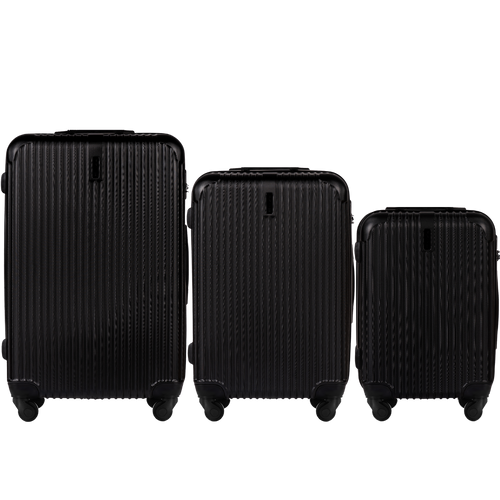 SET OF 3 SUITCASES WINGS EGRET 2.0 BLACK