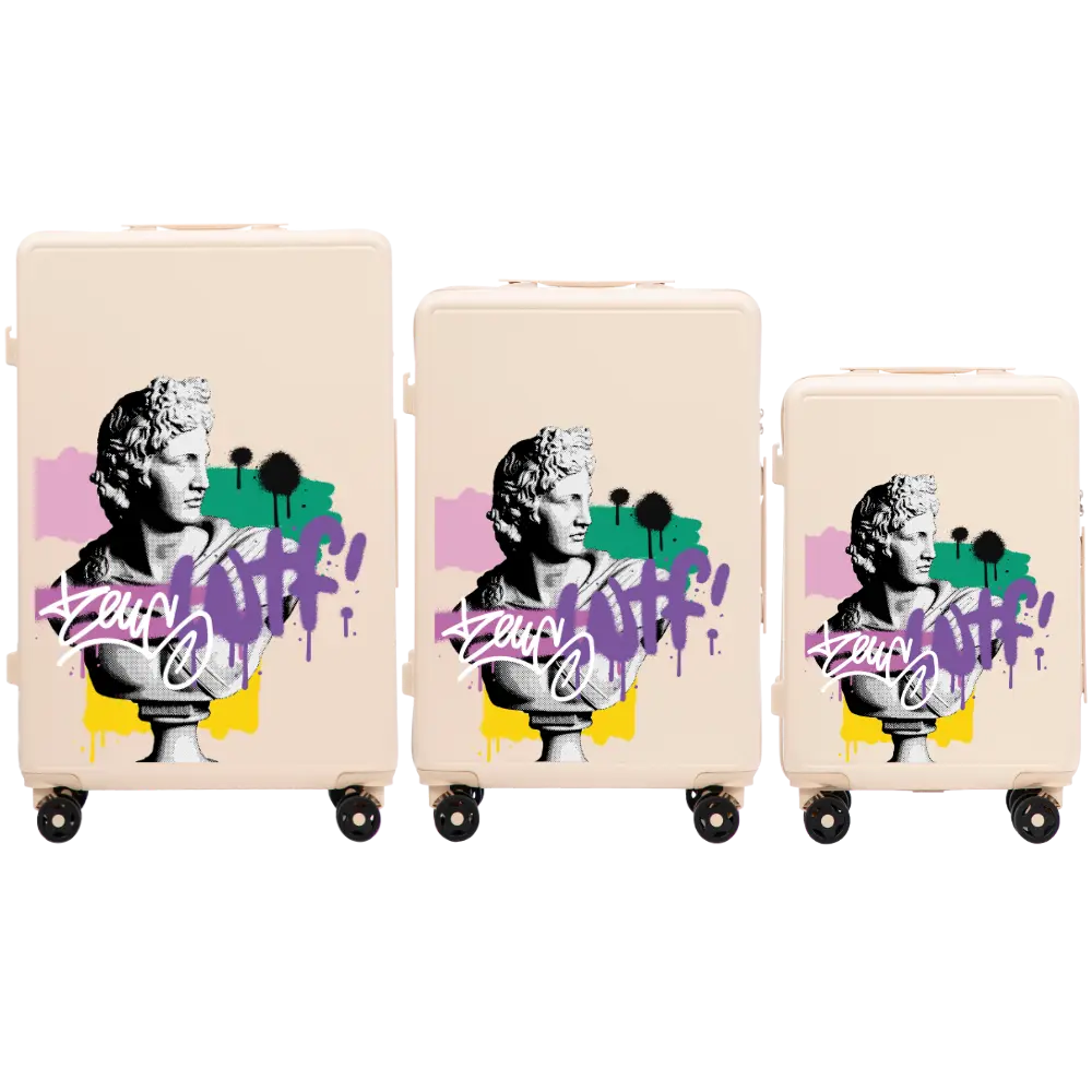 Komplet 3 WALIZEK Wings ABS+ Customized DIRTY WHITE ZEUS customized
