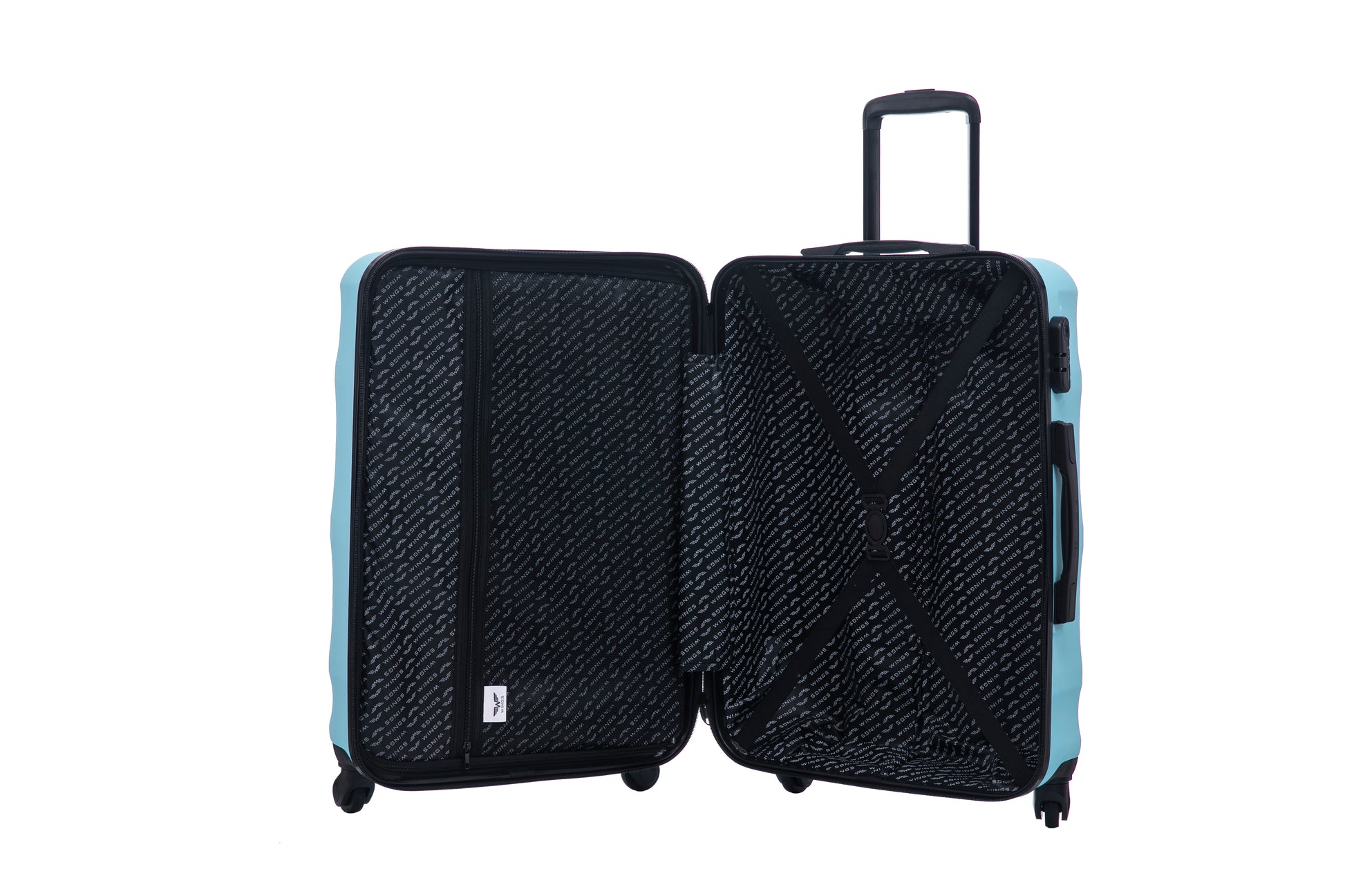 Large WINGS VULTURE ABS+ Suitcase 28" Light Blue