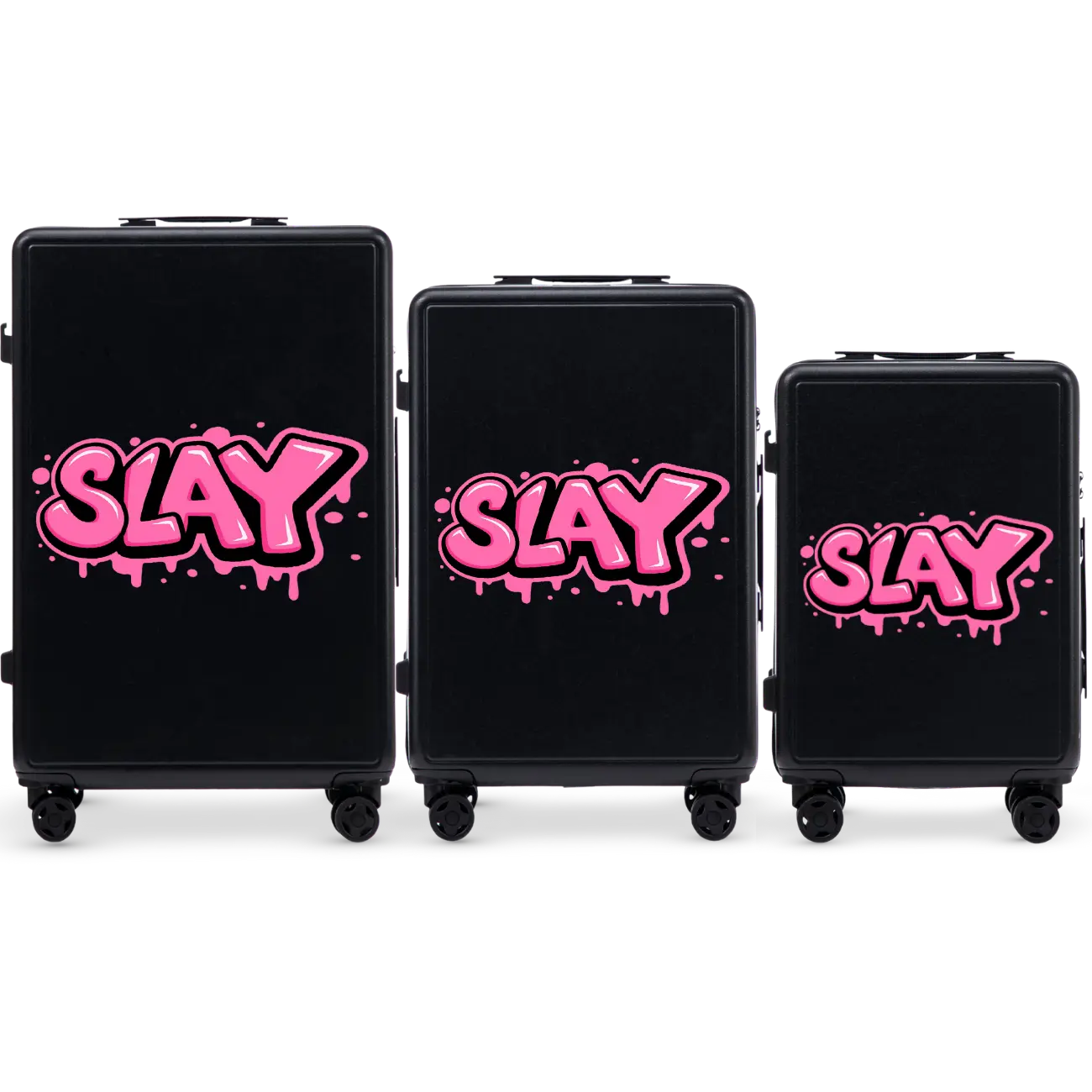 Komplet 3 WALIZEK Wings ABS+ Customized BLACK SLAY customized