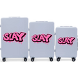 Juego de 3 MALETAS Wings ABS+ Personalizadas AZUL PASTEL SLAY