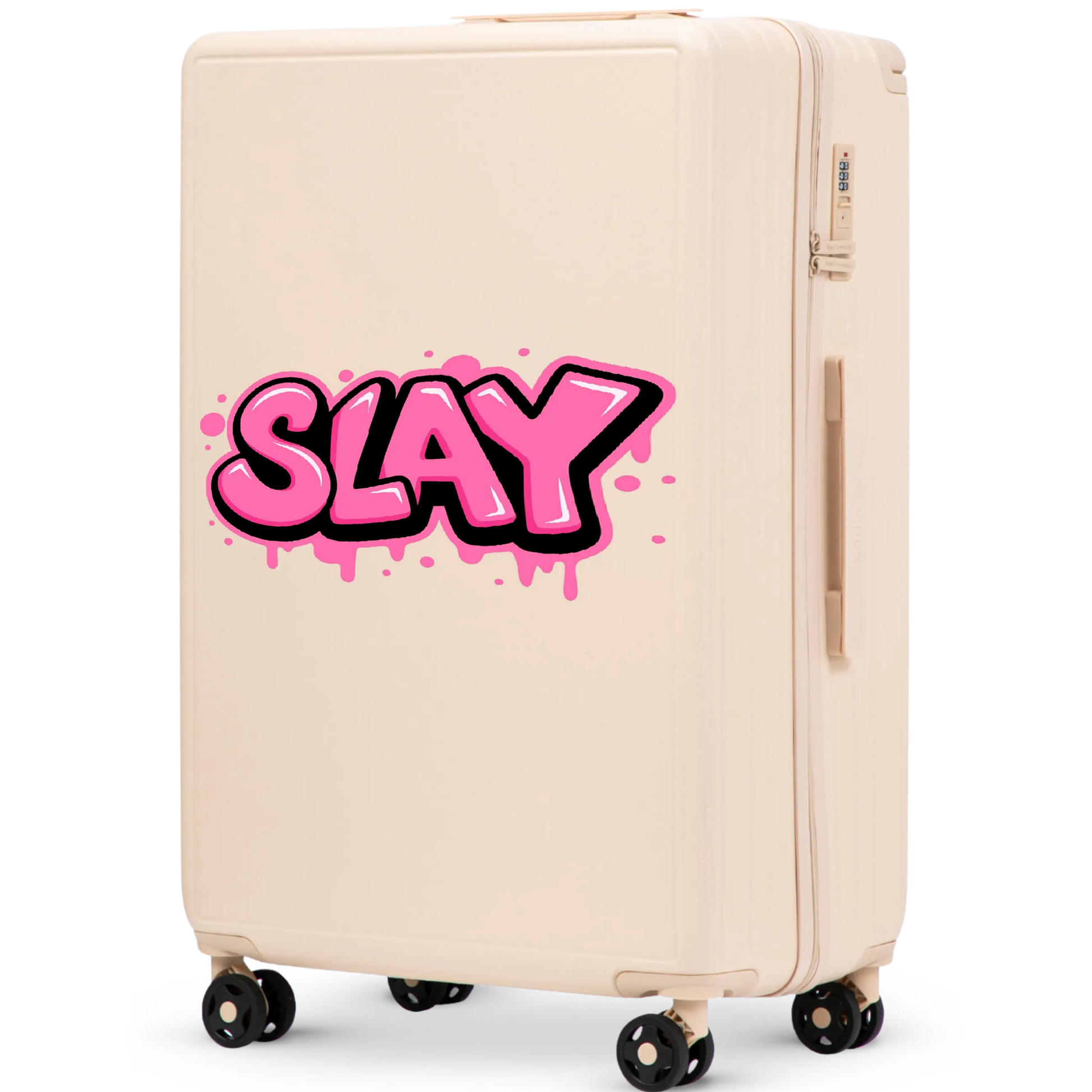 Walizka duża Wings ABS+ 28" Customized DIRTY WHITE SLAY customized