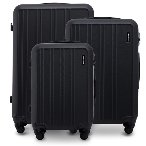 Set of 3 suitcases Wings HARRIER Black