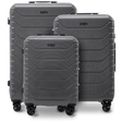 Set de 3 valize Wings CRAKE POLICARBON 100% GRI ÎNCHIS S/M/L