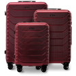 Set van 3 koffers Wings CRAKE POLYCARBON 100% WINE RED S/M/L