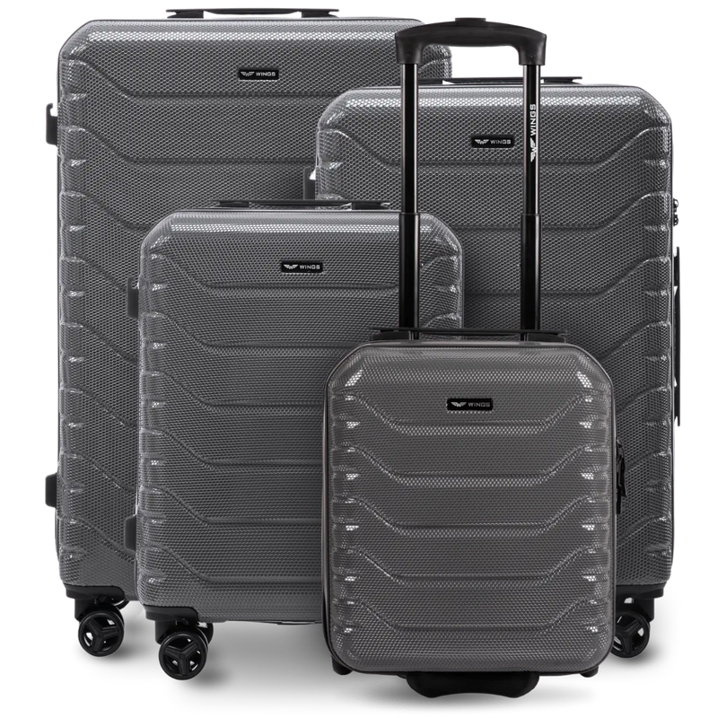 Wings CRAKE POLYCARBON 100 % TUMMANHARMAA 4 matkalaukun setti