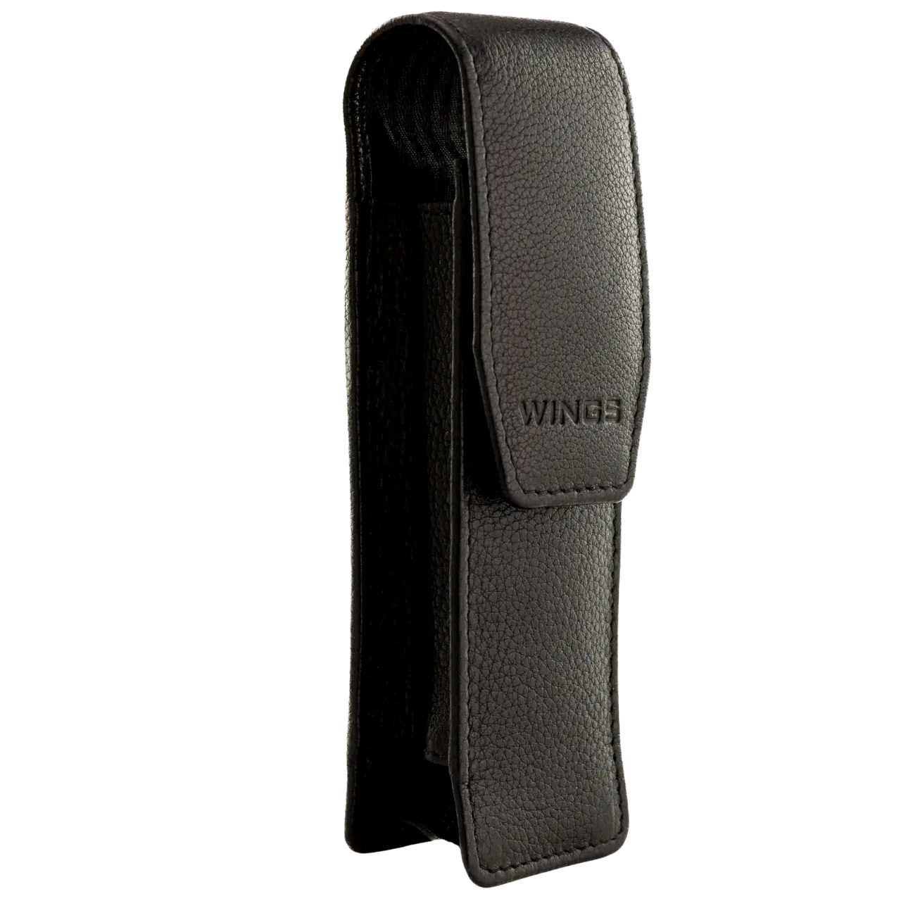 WINGS Etui na długopis ze skóry naturalnej Black LEATHER COLLECTION