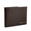 WINGS Portafoglio da uomo in pelle naturale con patta ribaltabile marrone