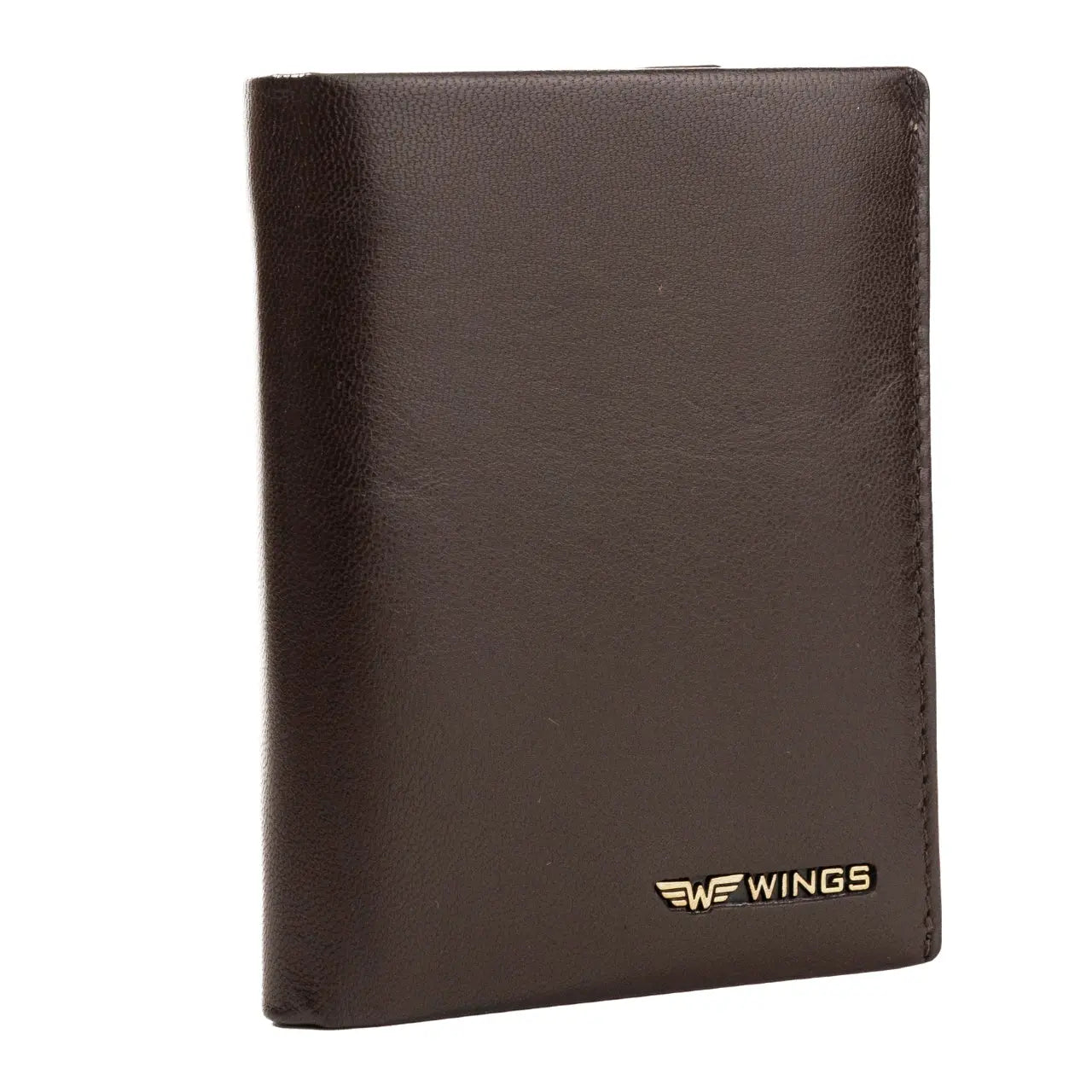 WINGS Męski portfel ze skóry naturalnej Brown LEATHER COLLECTION