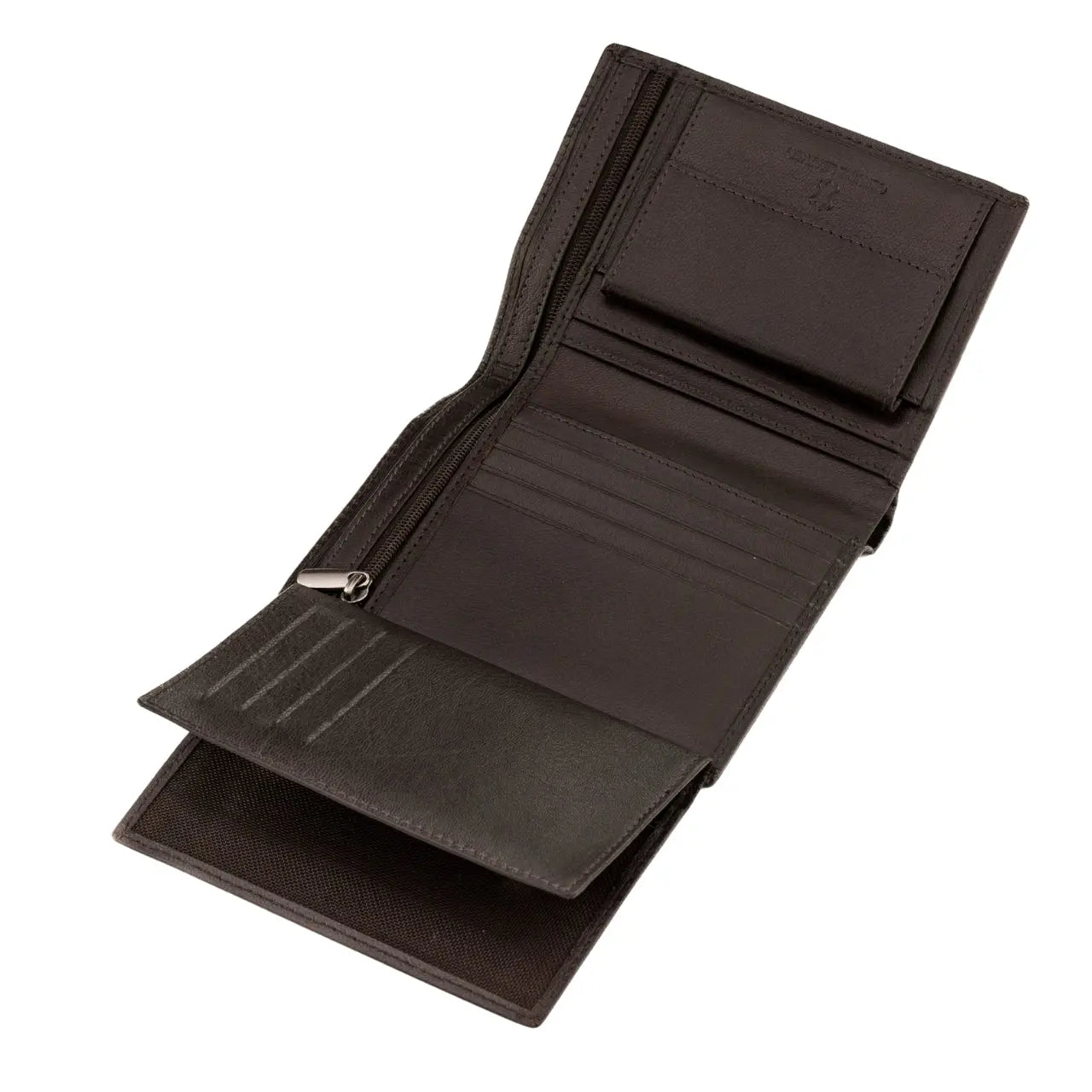 WINGS Męski portfel ze skóry naturalnej Brown LEATHER COLLECTION