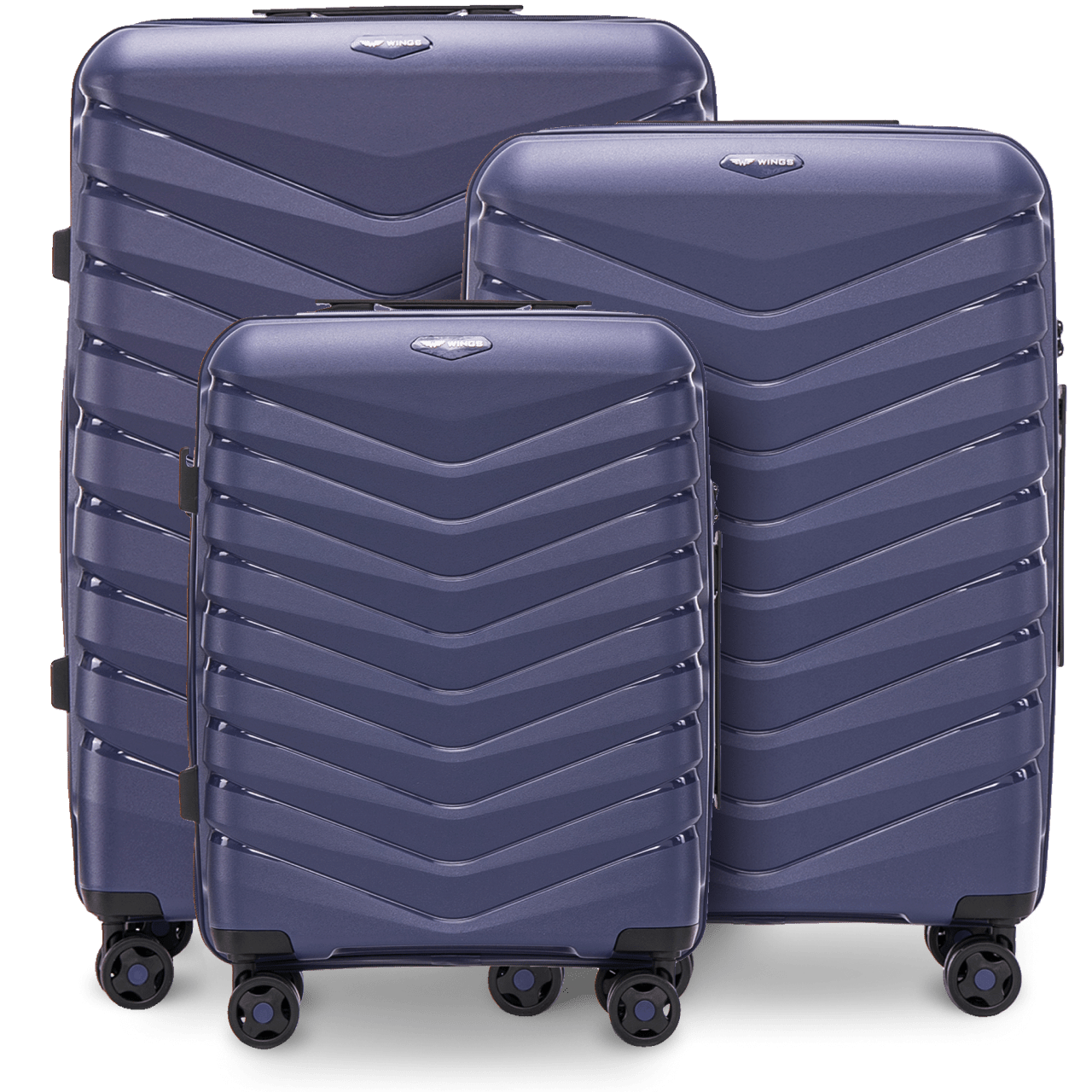 Zestaw 3 walizek Wings PHOENIX polipropylen NAVY BLUE PHOENIX COLLECTION