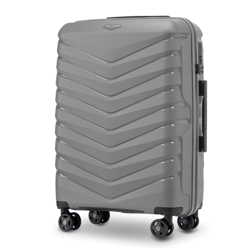 Mittlere Wings PHOENIX Polypropylen-Koffer 24" Dunkelgrau