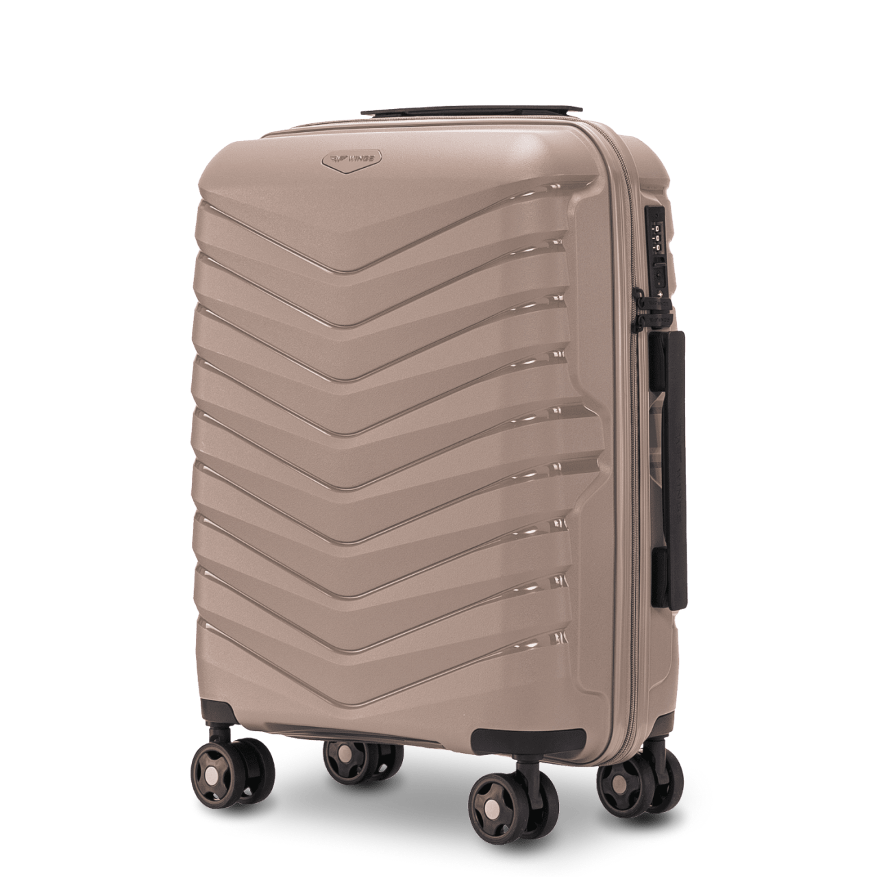 Valiza de cabină Wings PHOENIX polipropilen 20" ȘAMPANIE